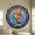Gladiolus Personalised Stained Glass Effect Suncatcher